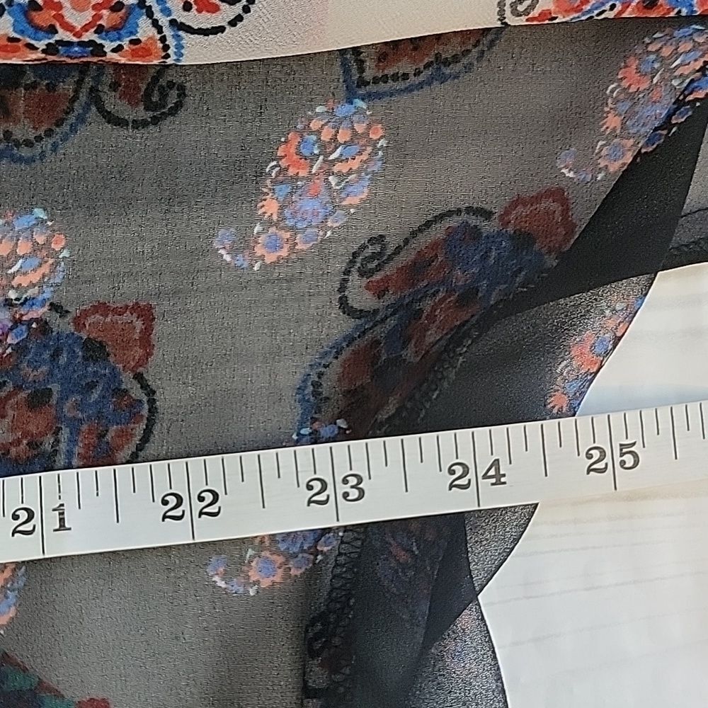 Paradigma sheer kimono cover up multicolored Women's Size L - Picture 10 of 11